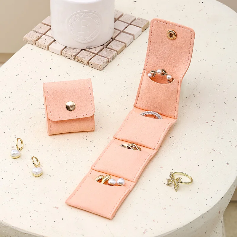 Mode Fluwelen Sieraden Display Tas Container Opvouwbare Ketting Ring Verpakking Zak Opbergdoos Oorbellen Organizer Sieraden Verpakking