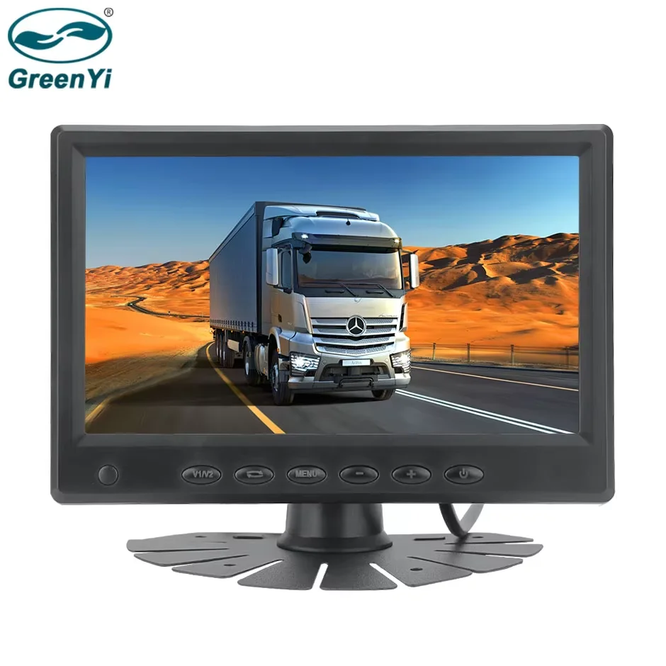 GreenYi HD 7Inch IPS Monitor 1800cd Highlight Quantum Screen Monitor Support for Truck Bus Fishing