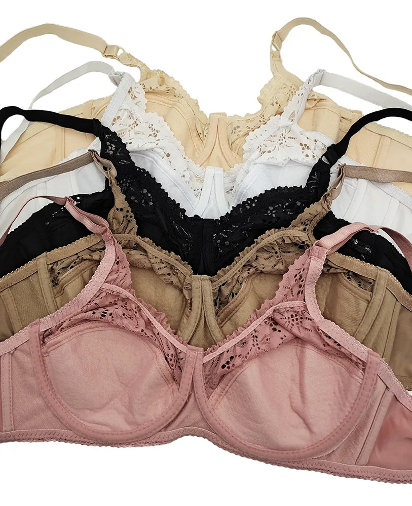 Bra 32-46 Women Lace bralette Sleepwear Brassiere Thin Cup B C D E F soutien gorge Black White Soft bandeau BIG BUST SEXU bh C27