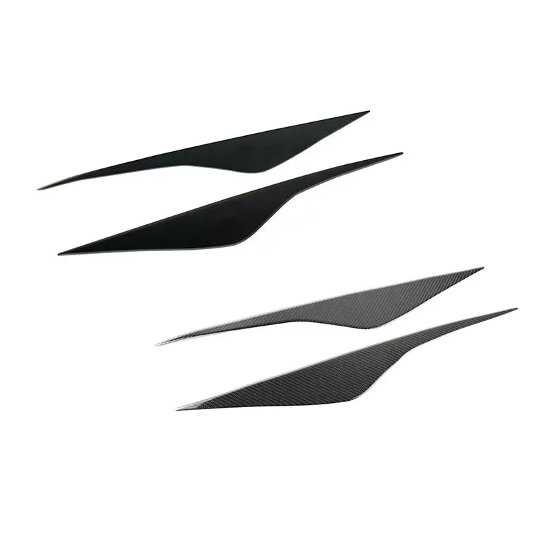 For Ford Mondeo MK4 2007 - 2013 Car Exterior Headlight Eyebrows Eyelid Cover Trim Piano Black / Carbon Fiber Sticker Accessories