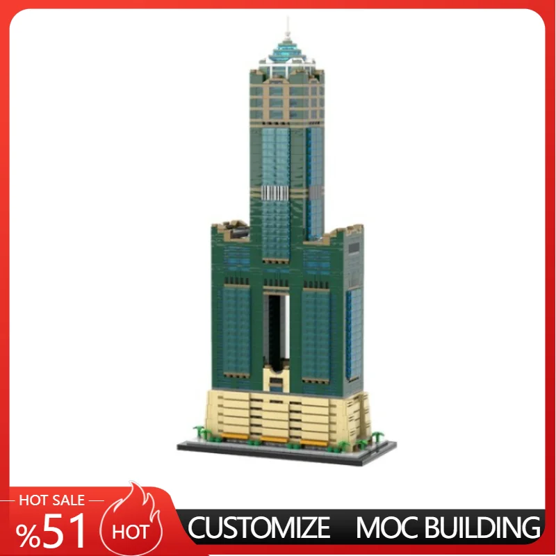 

2752 детали, набор «Городские улицы: 85-этажная башня», масштаб 1:800, MOC, модульный конструктор, развивающая игрушка DIY, рождественский подарок