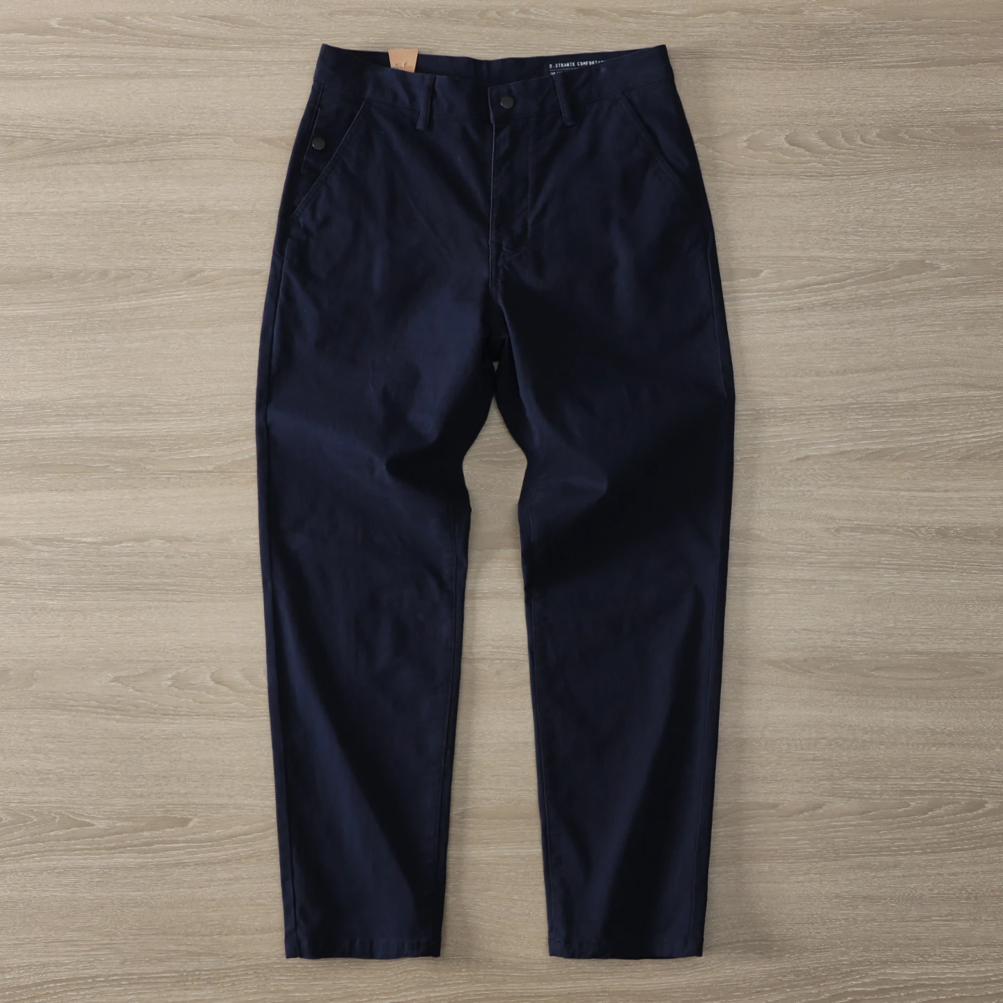 Celana Kasual Chino Retro Jepang Baru Musim Semi Musim Gugur Celana Panjang Lurus Longgar Tebal Elastis Mikro Dicuci Katun 98% Sederhana Pria