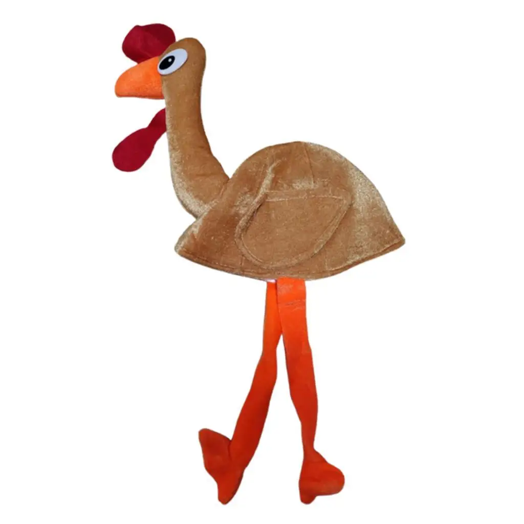 Roast Turkey Hat Costumes Accessories Funny Chicken Hats for Halloween Xmas