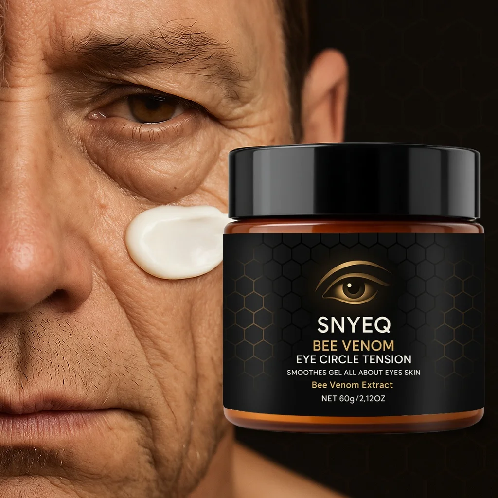 En la crema reafirmante para ojos Bee Venom, cerraduras macromoleculares de ácido hialurónico en la humedad en la superficie de la piel, reposición de ceramides