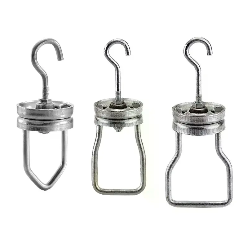 Steel Heavy Duty Rotating Spinner Hooks Steel Painting Powder Coating Swivel Hook For Sandblasting, Ceramic Coating, Displays