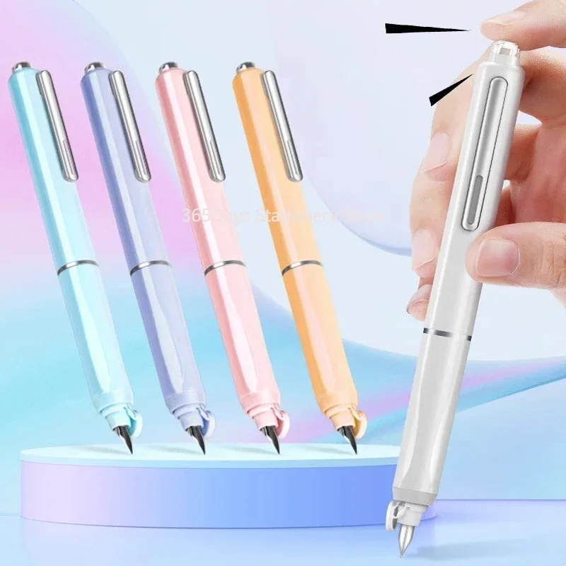 

Creative Sealed Press Fountain Pen Automatic Press Student Writing Pen Calligraphy 0.5mm Office Replaceable Cartridge Ink Gift