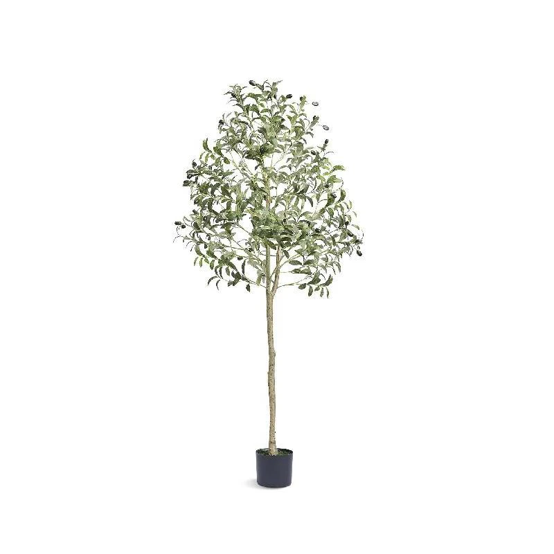 Artificial Olive Plants, Artificial Plant Fake Topiary Silk Tree Faux Plant Anti Tip Tilt Protection Low Maintenance Tree