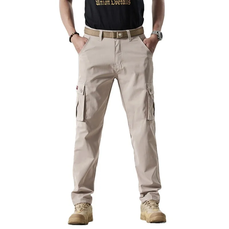 سراويل غير رسمية جديدة للرجال لعام 2025 - سراويل عمل مستقيمة وفضفاضة مع جيوب متعددة عصرية، مثالية لملابس خارجية عصرية #1