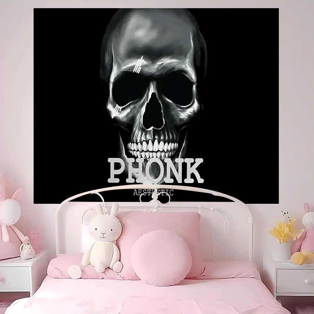 

Black Rebellion S-Skull-L Colorful Tapestry Wall Hanging Hanging Tarot Hippie Wall Rugs Dorm Wall Art Decor