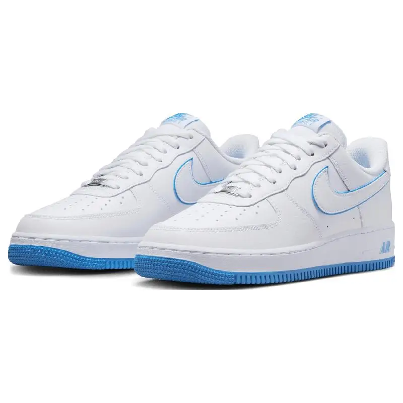 Кроссовки Nike Air Force 1 '07 ', белая Университетская синяя обувь