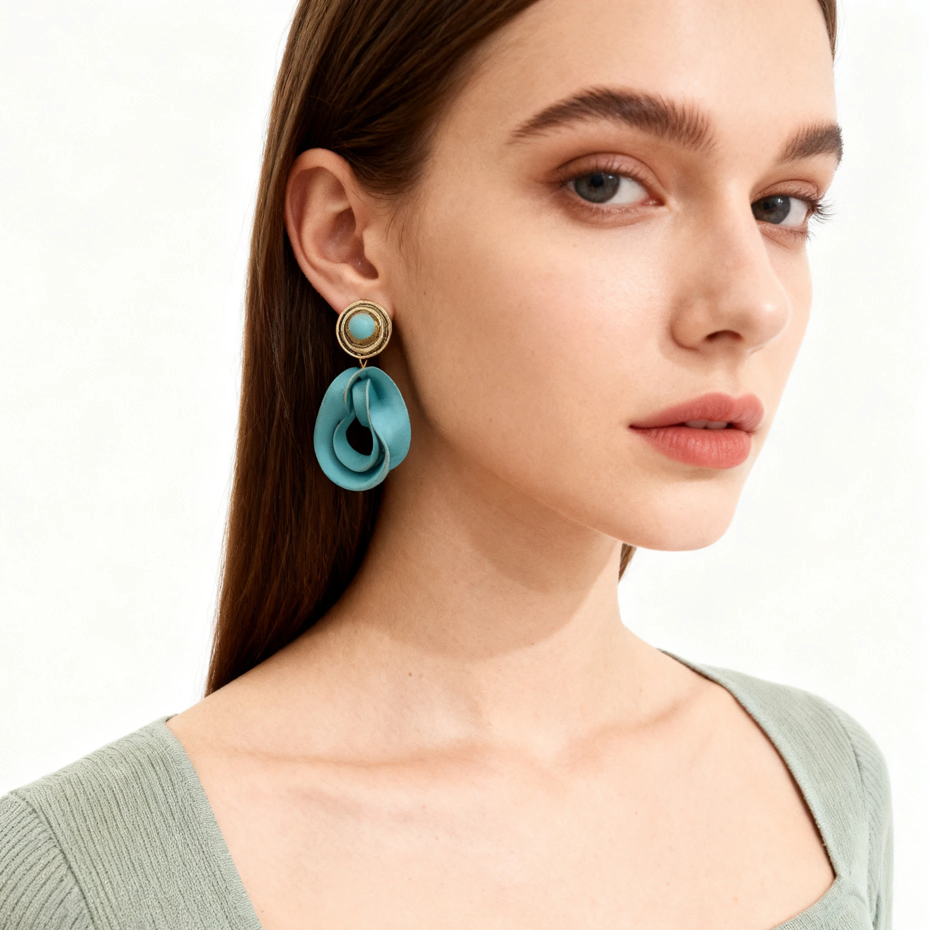 Unique Vintage Gold Color Enamel Dangle Earrings For Women Big Metal Pendant Drop Earring Fashion Brand Jewelry Gifts Wholesale