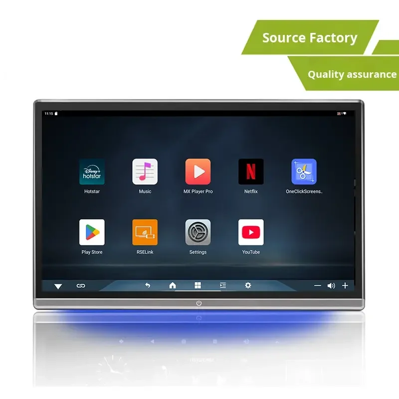 Tela Android externa de 14 polegadas, Qualcomm 8 núcleos, tela Android para encosto de cabeça de 13,3 polegadas, display para carro, 8 núcleos