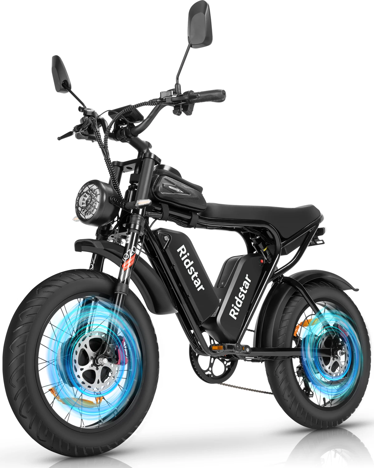 Ridstar Q20 Pro Off-road Electric Bike, 20*4 Inch Fat Tires, 2*1000W Motor, 52V 40AH Dual Battery, 34mph Max Speed