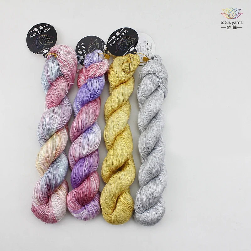 50g  Hank Handpainted Silk Yarn For Hand Knitting Crochet   Lace Weight Natural Silk 22 So Soft