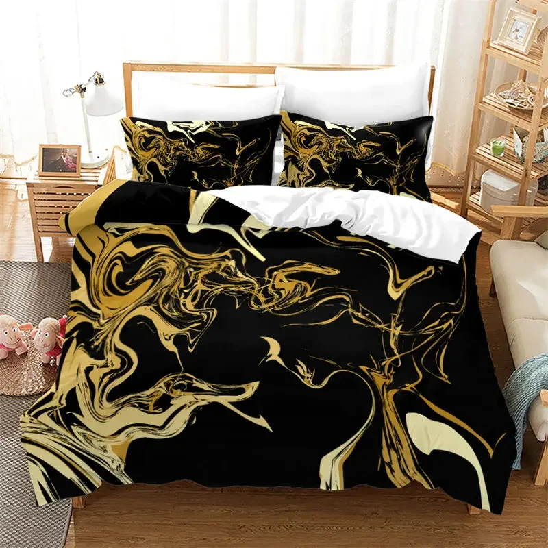 

Marble Duvet Cover Set Geometric Bedding Set Abstract Art Quilt Cover King Twin Full Queen For Adults Kids Girls Bedroom Decor