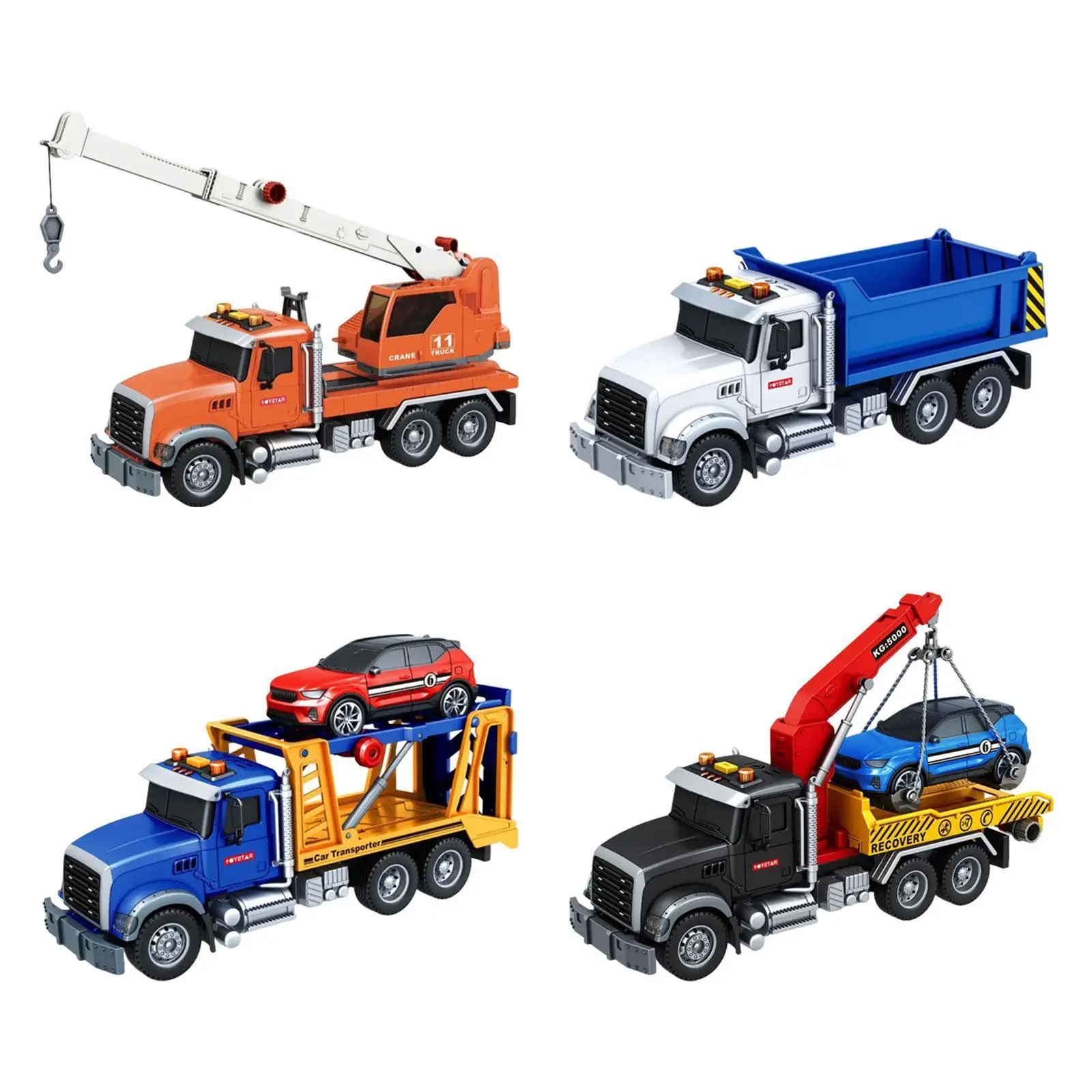 Friction 62 Truck Toy pour les tout-petits de 4 à 7 ans, jouet de développement précoce