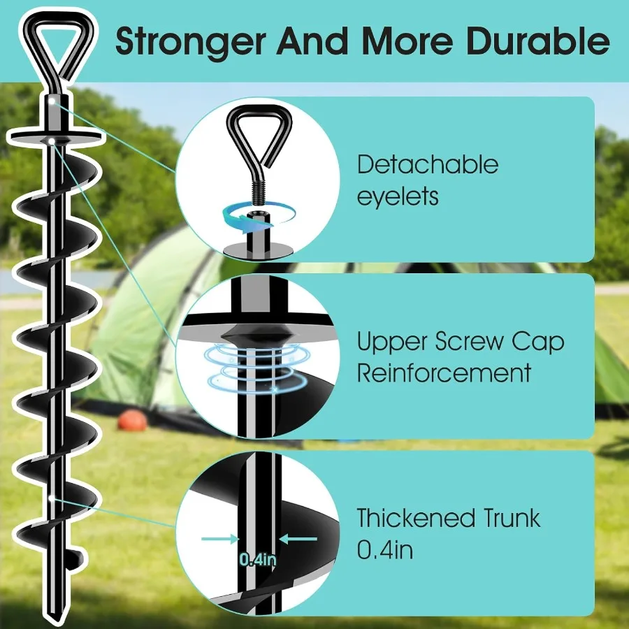 المراسي الأرضية الثقيلة المسمار في حالات الرياح العالية مثالية لتأمين الخيام الترامبولين أكشاك السيارات الستائر سوين #3