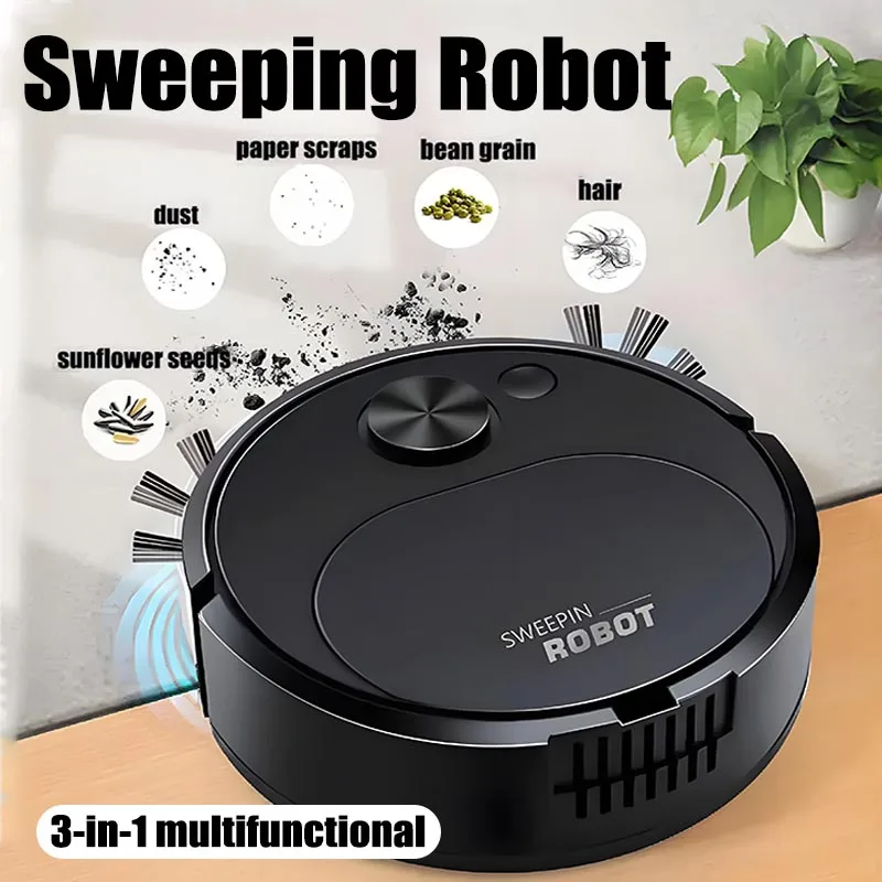 

Portable Sweeping Robot Vacuum Cleaner Mopping 3 In 1 Smart Wireless Dragging Cleaning Intelligence Sweep Floor for Home Office