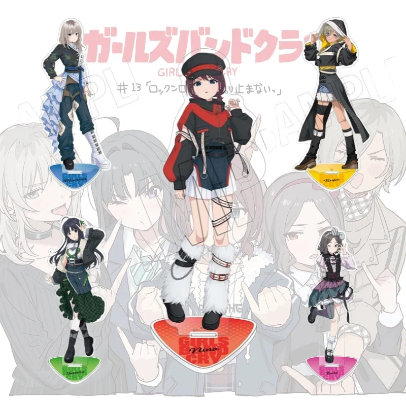 Anime GIRLS BAND CRY Acrylic Stand Model Figure Cosplay Plate Holder Topper Birthday Fans keychain Desk Decor Plate Gift 15cm