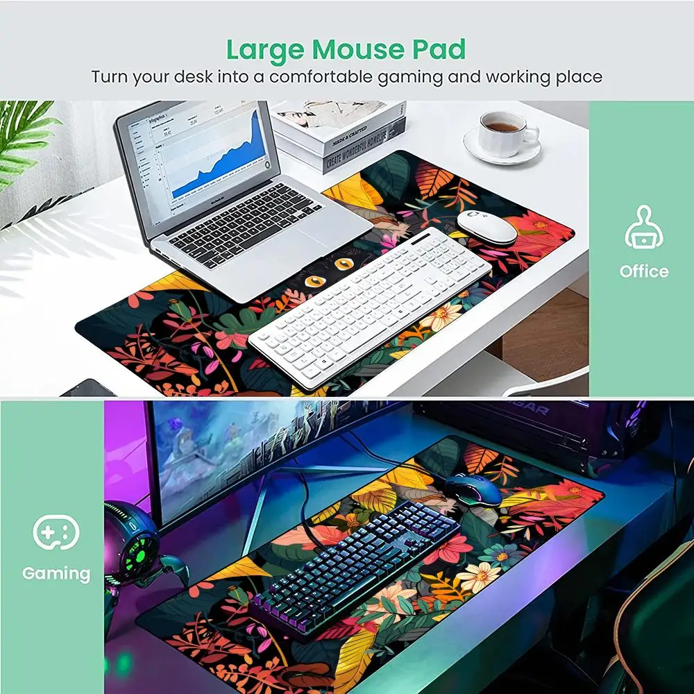 로맨틱 동화 고양이 애니메이션 마우스 패드 고무 미끄럼 방지 데스크 매트 pc 액세서리 게임 매트 키보드 마우스 패드 데스크탑 미학