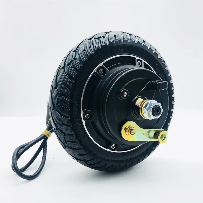 8 inch 24v36v48v350w brushless electric bicycle motor solid tire drum brake scooter dolphin bicycle motor