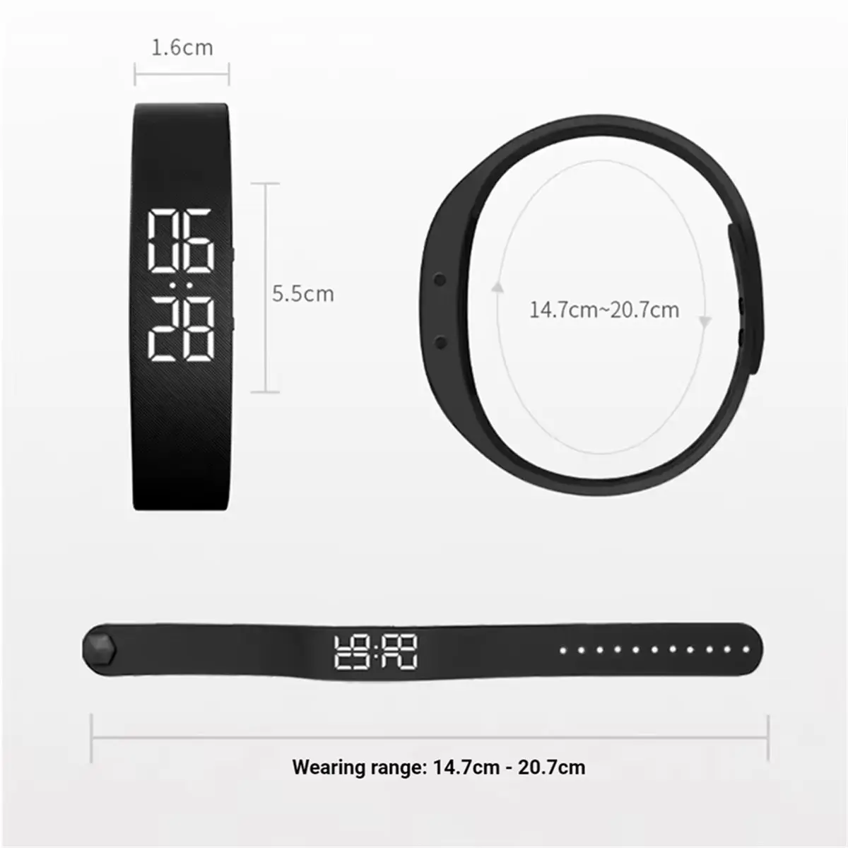 Smart Watch Sports Bracelet Smart Bracelet with Vibrating Alarms Clock Running Step Counting Bracelet for Student