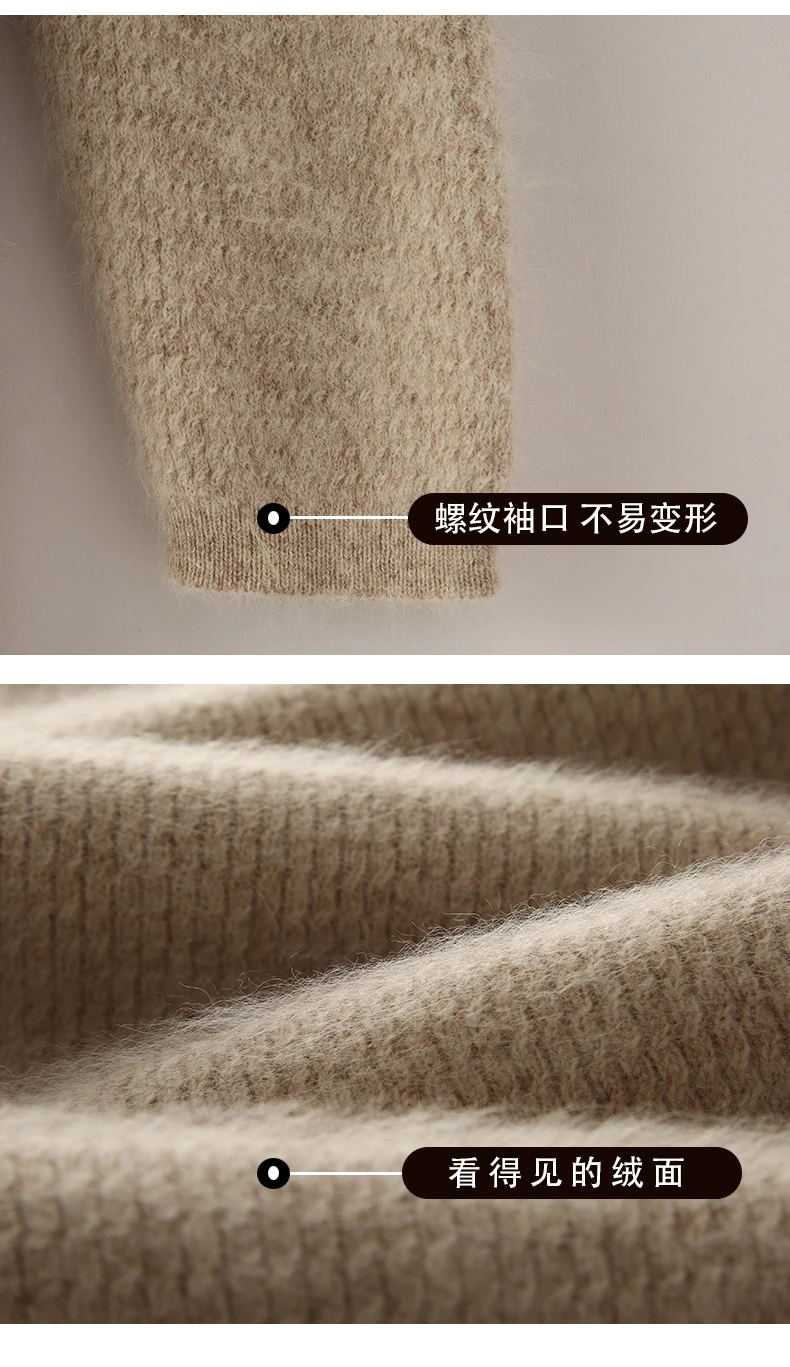 

TLOML New Women's 100% Mink Cashmere Dress O-neck Pullover Casual Style Autumn Winter Slim Soft Warm Cashmere Knitted Chic Dress