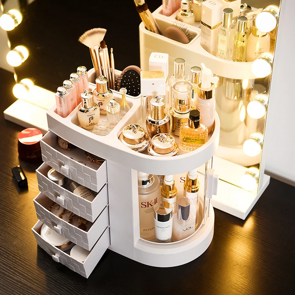 Acrylic Makeup Cosmetic Organizer with 4 Drawers