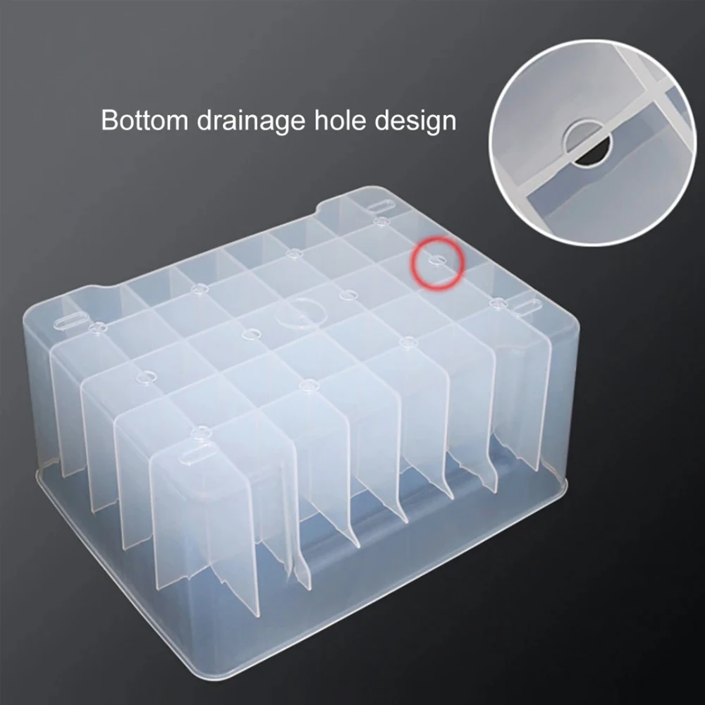 Fishing Bait Storage Box Transparent Grid Fishing Lure Box Multi functional Transparent Plastic Fishing Accessories Box