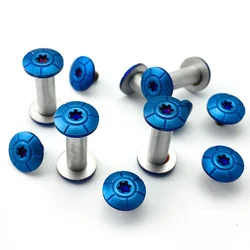 10 Sets/lot 10 Sizes Fit for 5MM 6MM Hole Stainless Steel Knife Handle M3.5 Thread Locking Screws T10 Torx Spindle Nail Rivets