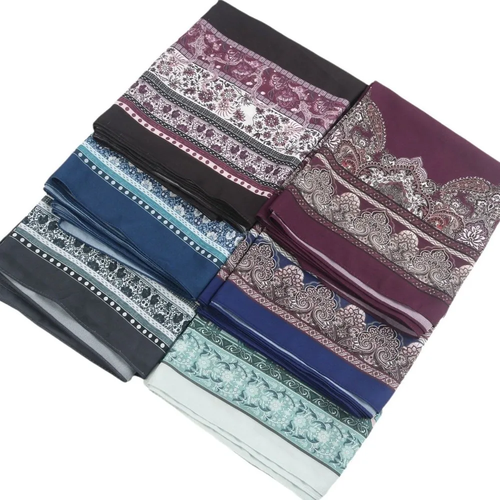 

Fashion Chiffon Ethnic Style Scarf Long Print Islamic Turban 70*170cm Thin Headscarf Daily