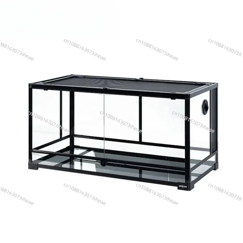 50Gal (189L) Black Reptile Terrarium - All-Glass Sides Custom Habitat Tank (2025 Model)