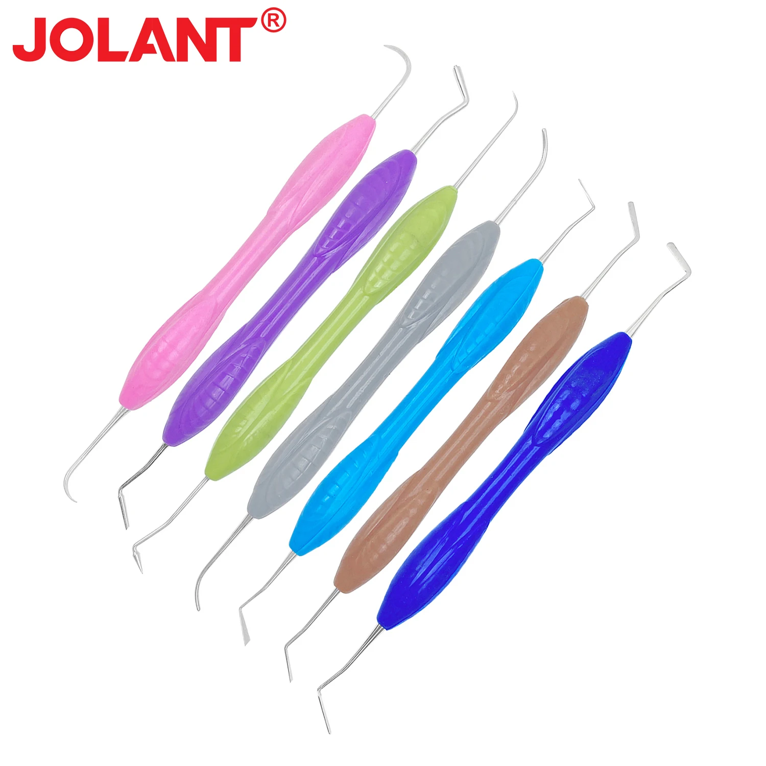 

7pcs/Set JOLANT Dental Resin Spatulas Silicone Handle Aesthetic Restoration Dental Resin filling Composite Instrument Kit