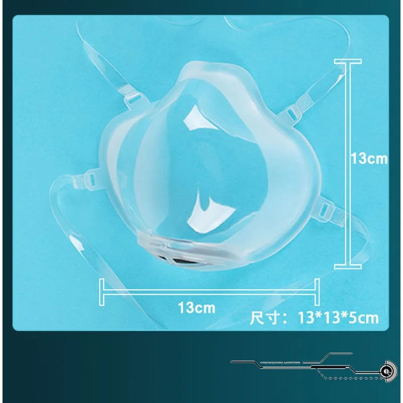 Transparent Silicone Face Shield Anti Fog Glasses Friendly Droplet Proof Anti Splash Breathable Lightweight Protective Cover Use