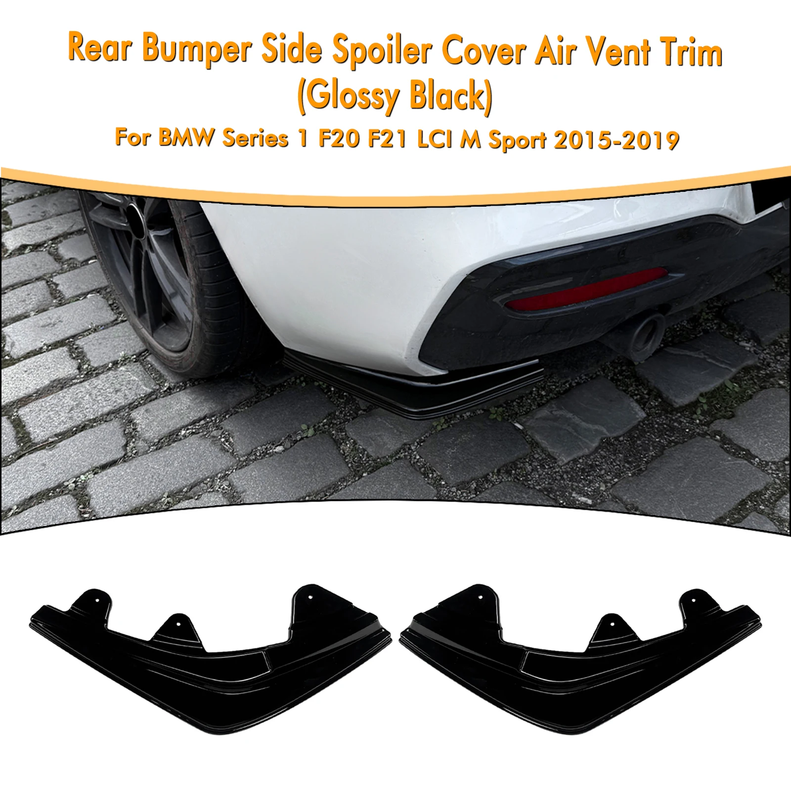 

2 шт. задний бампер, боковая угловая накладка, спойлер, сплиттер для BMW 1 серии F20 F21 LCI M Sport 2015 2016 2017 2018 2019