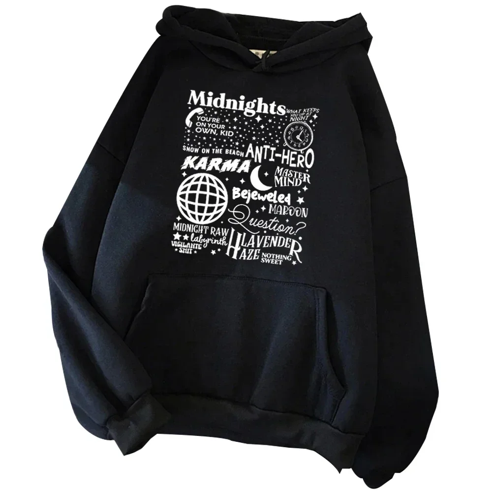 Taylor Midnights Hoodie Hoodie Music Album Sweatshirt Music Lovers Gift Unisex Swift Pullover Tops Streetwear