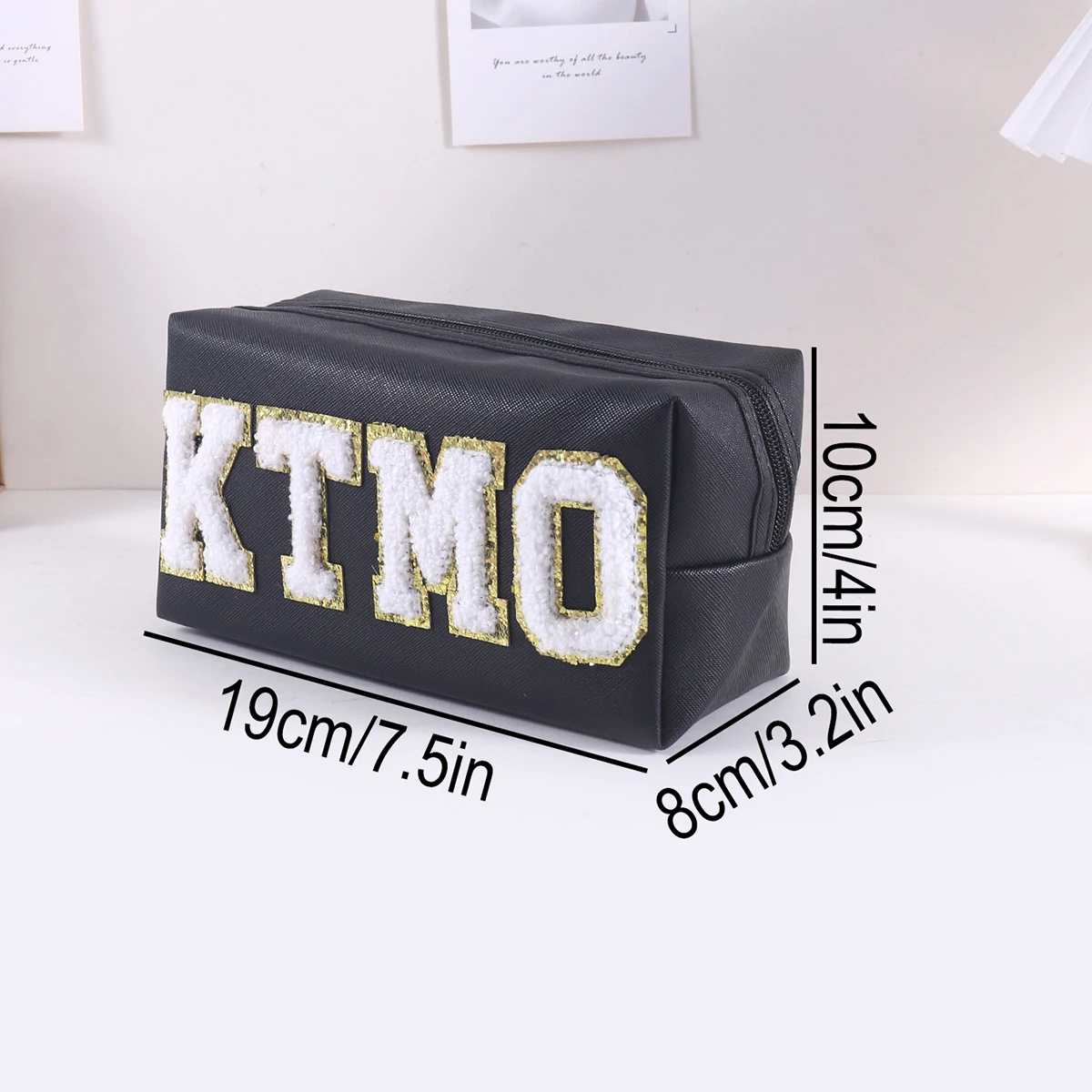 Large Capacity Minimalist Leather Waterproof Pencil Case Portable Student Stationery Storage Organizer School Supplies Pen Bag