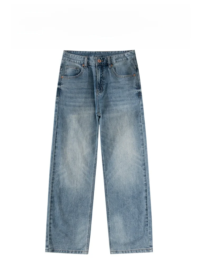 

Мужские джинсы BAIRBAOLIY American Straight Leg: модные, свободные, повседневные, длинные брюки из хлопка, полиэстера и спандекса