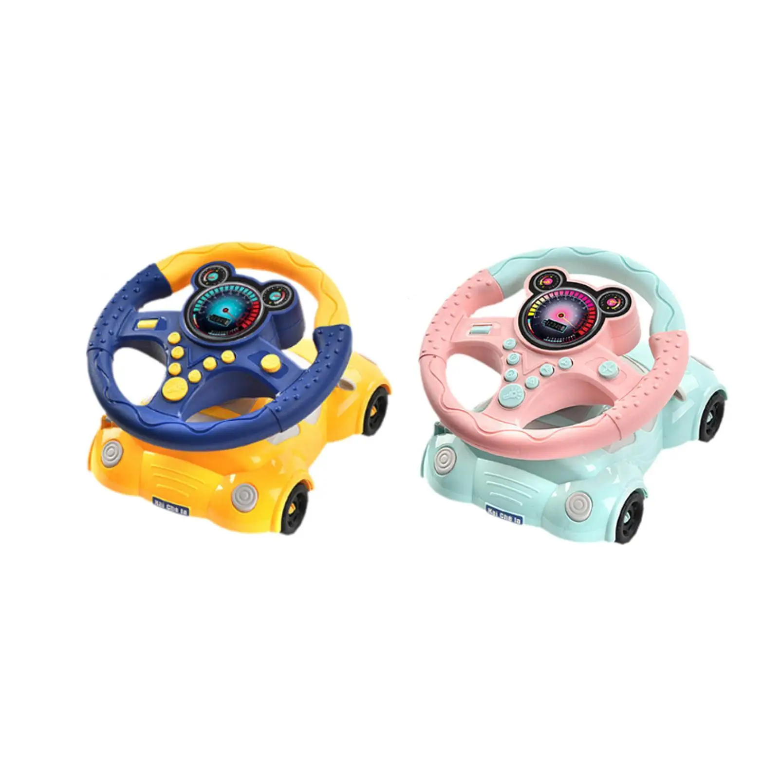 Steering Wheel Toy Simulation Car Steering Wheel Eletric Pretend Play Fun Learning Role Play Driver Fun Activity for Toddlers