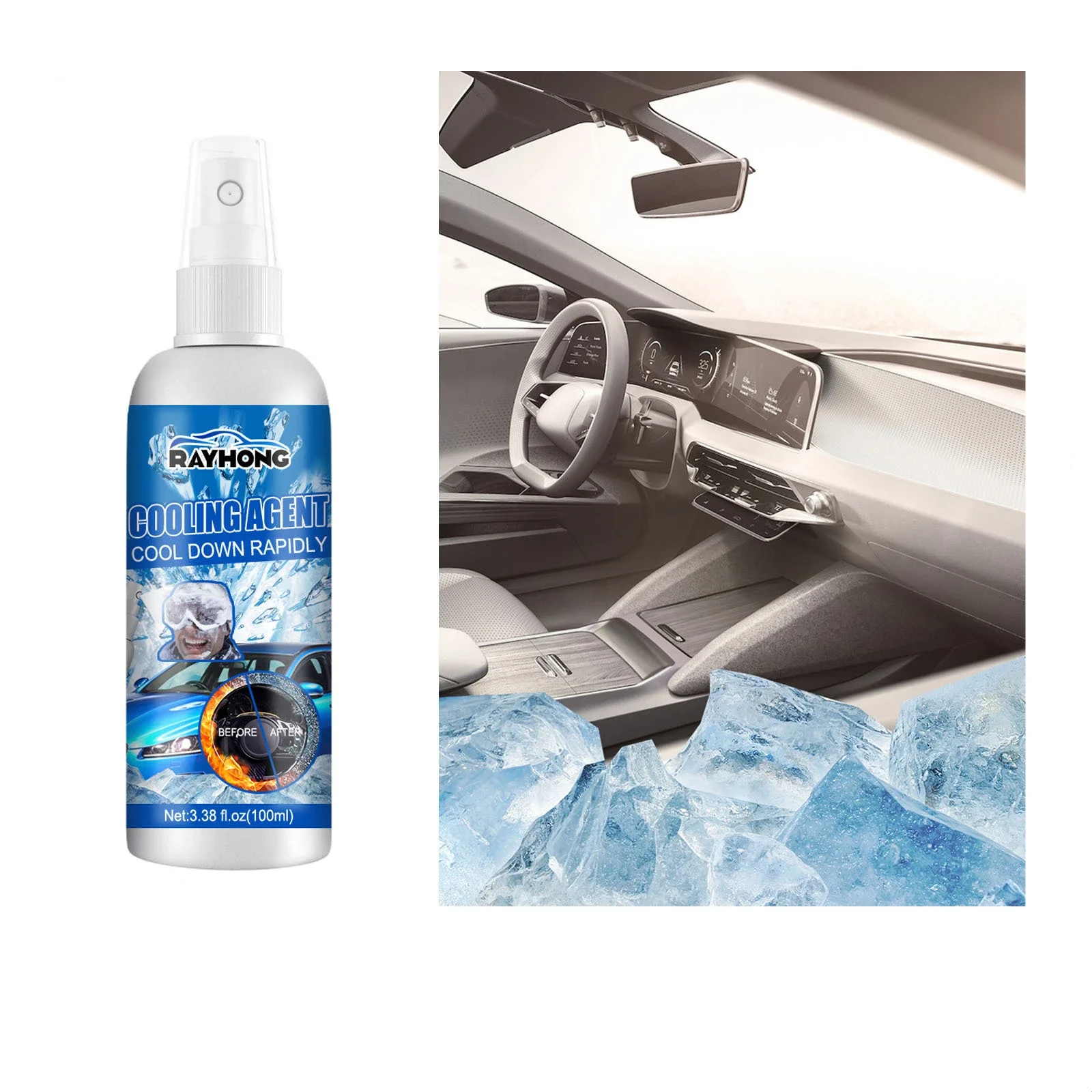 Car Freeze Spray Liquid Nitrogen Freeze Spray For Baking Auto Temperature Removal Kit Cooling Liquid Nitrogen