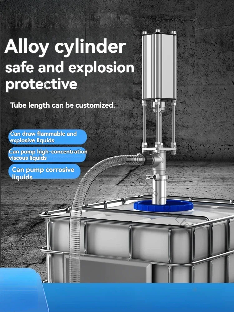 Stainless Steel Liquid Pump Pneumatic Oil Pump Small Oil Drum Oil Pumping Artifact Water Pump Portable Tanker