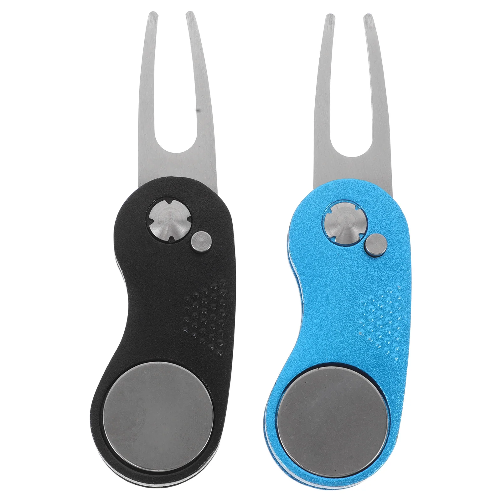 2 قطعة الألومنيوم خفيفة الوزن قابلة للطي الأخضر إصلاح المثبت الفولاذ المقاوم للصدأ الربيع للجولف وضع صيانة ديفت أداة إصلاح الغولف #1