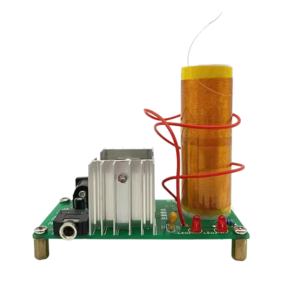 DIY Mini for Tesla Coil Kit Mini Music for Tesla Coil Plasma Speaker High Temperature High Pressure Plasma 15W DC 15-24V 2A