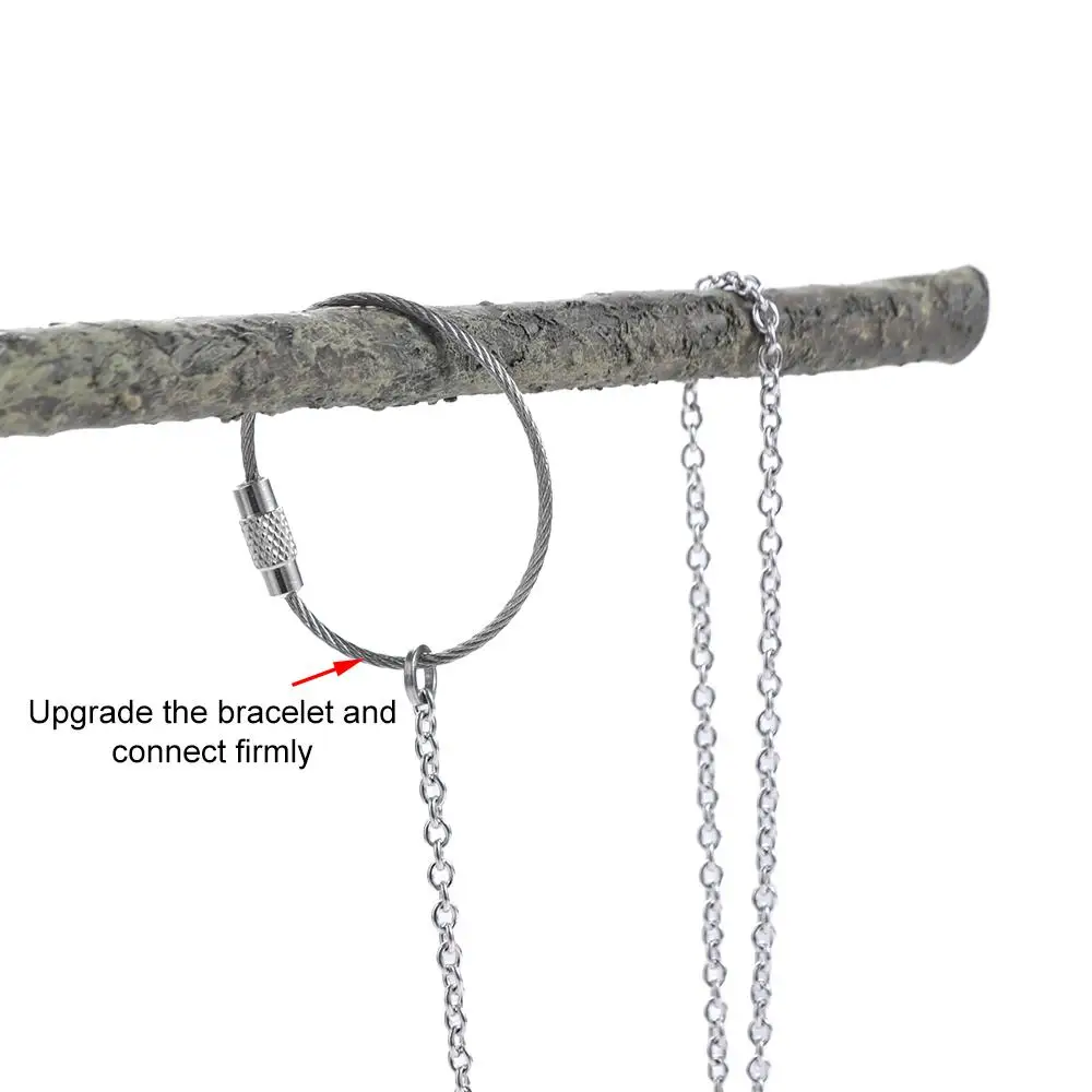 Steel 1Pcs Cockatiel Outdoor Pigeon with Swivel Buckle Parakeet Foot Chain Parrot Foot Ring Bird Stand Ankle Bird Accessories