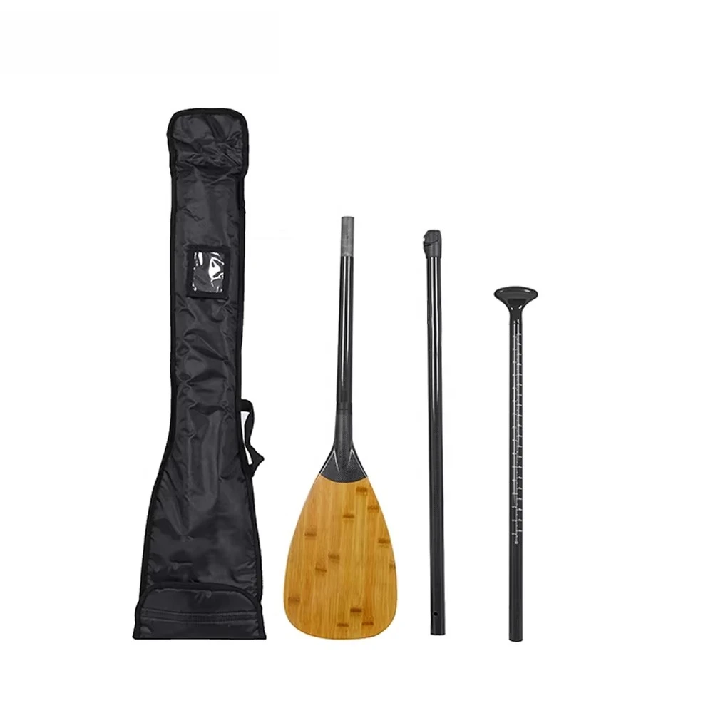 

Top Quality Super Lightweight 700g Bamboo FULL Carbon Paddle Adjustable 3-pieces Detachable