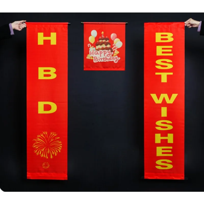 

Волшебный трансформируемый баннер-свиток с персонажами Фу, превращающийся в весенние куплеты, сценический реквизит для праздничных торжеств, реквизит для фокусов