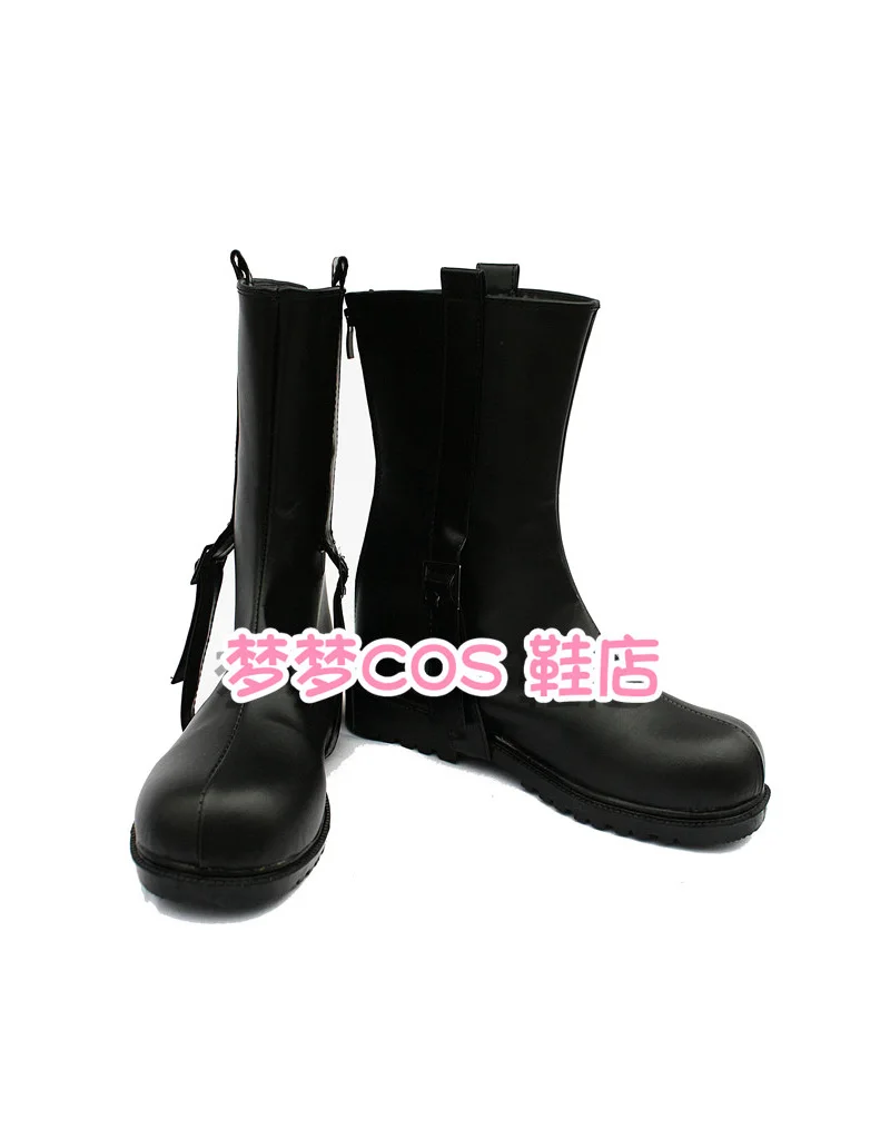 Anime Scarlet Devil Mansion Kirisame Marisa Cosplay Shoes Black Short PU Leather Flat Sole Boots For Halloween Carnival