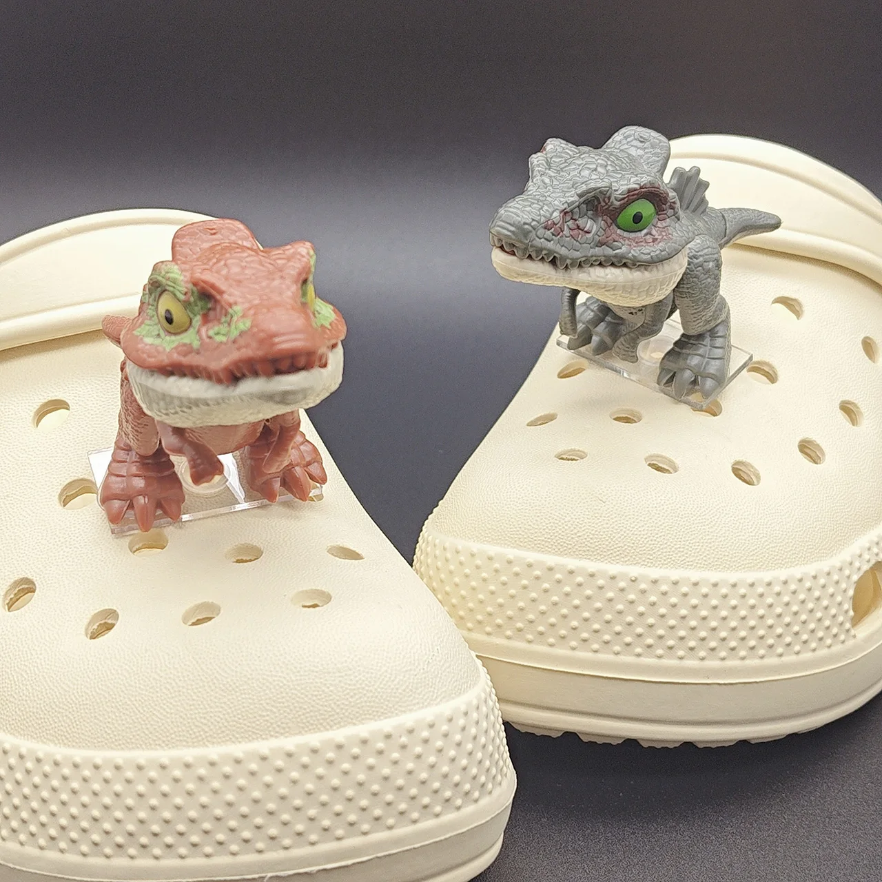 

Funny Dinosaurs Shoe Charms for Crocs Kids Joints Model Sandals Decorations Movable Shoe Pins Boy Girl Gifts Slipper Accessories