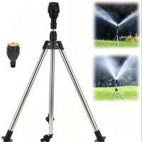 360° Rotating Tripod Sprinkler for Lawn/Garden, Double-Sided Coverage, Telescoping Design 5