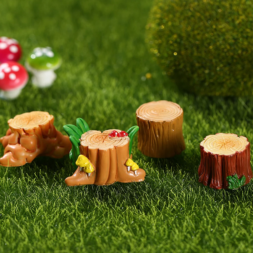

8 Pcs Decorations Mini Bedroom Accessories For Women Stumps Tree Stakes for Bedroom Fairy Micro L DIY Fairy Stuff naments